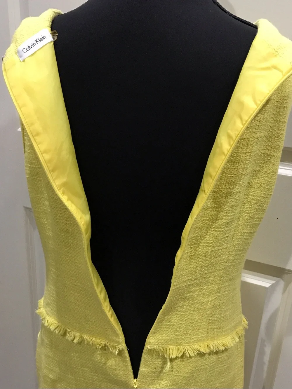 Calvin Klein Yellow Midi Shift Dress - Picture 5 of 8